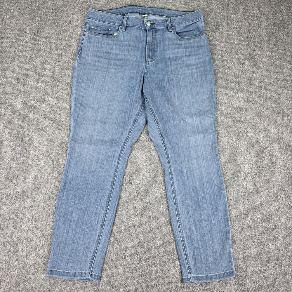 LL Bean Jeans Womens 14P Blue BeanFlex Stretch Mid Rise Classic Fit Denim Casual